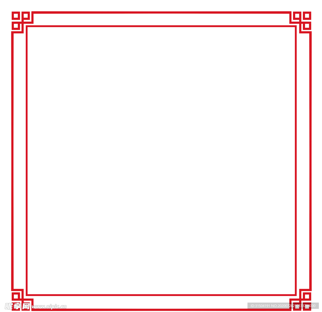 中国风红色框