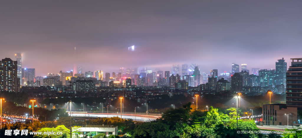 广州城市夜色图片