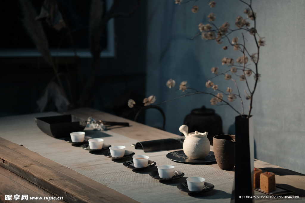 茶具摆设图片