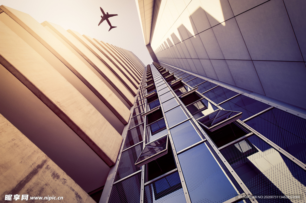 现代建筑 科幻建筑 玻璃幕墙