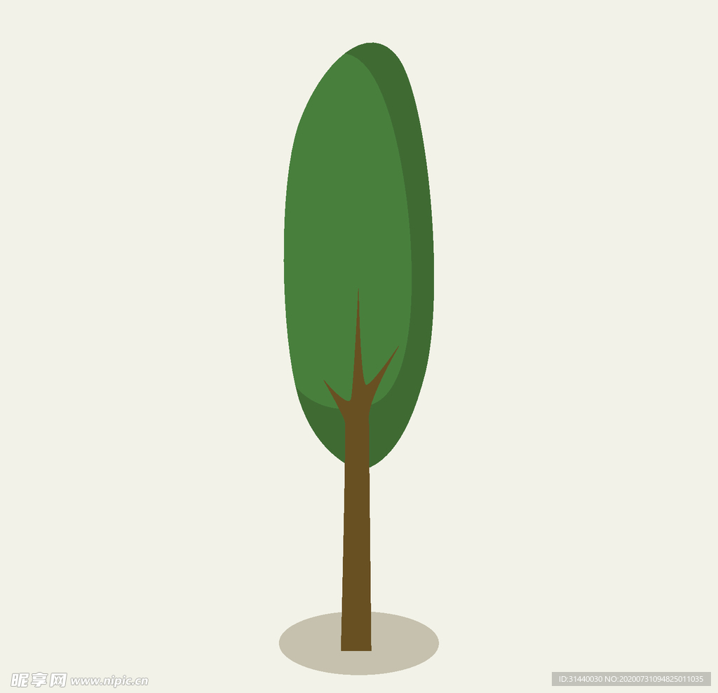 卡通树木