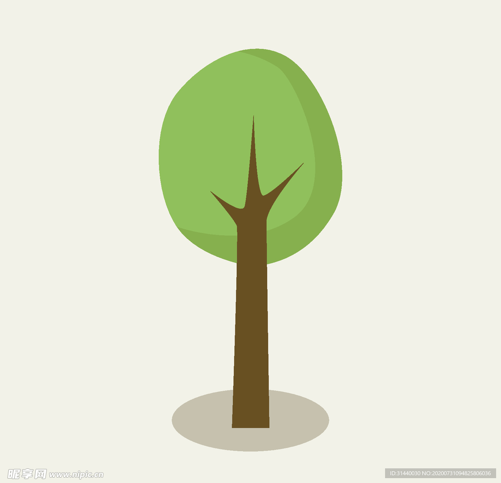 卡通树木