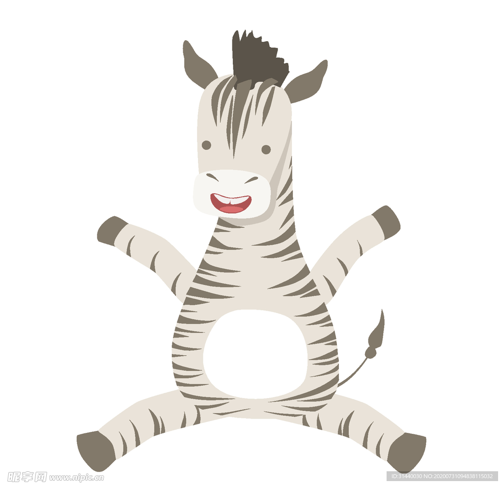 卡通斑马