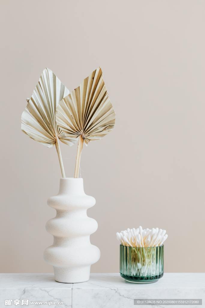 瓶子 树叶 棉签