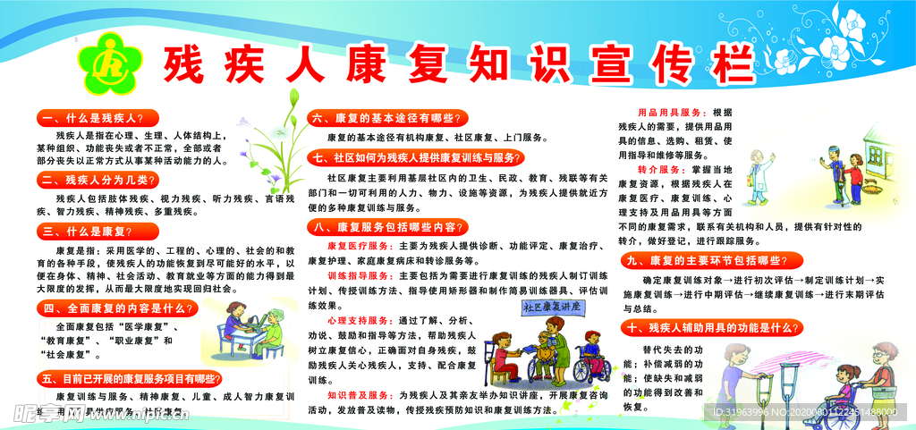 残疾职工康复健康教育宣传栏