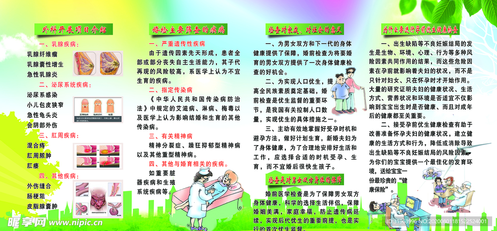 婚检疾病展板