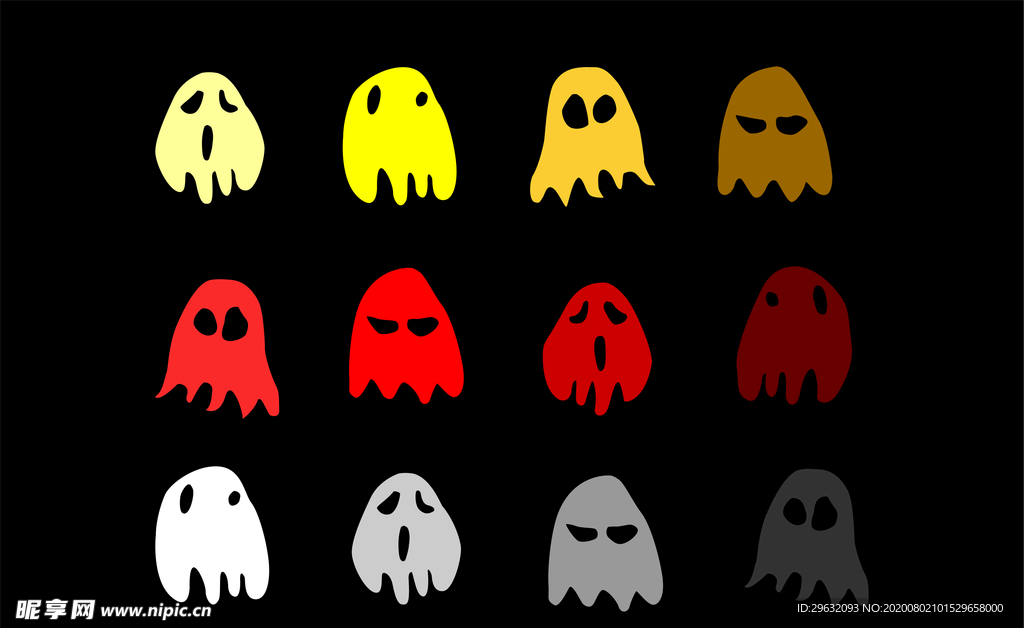 万圣节卡通骷髅头像 背景