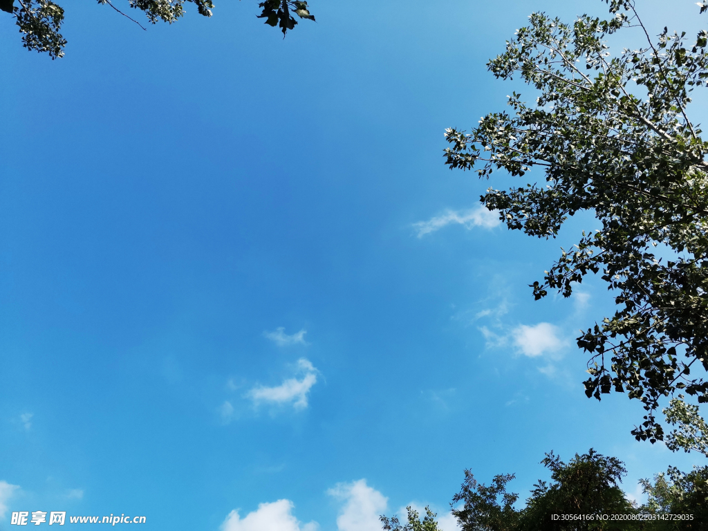 天空乡下农村风光背景素材