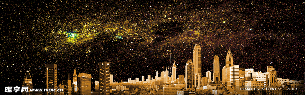 金色线条建筑背景海报素材