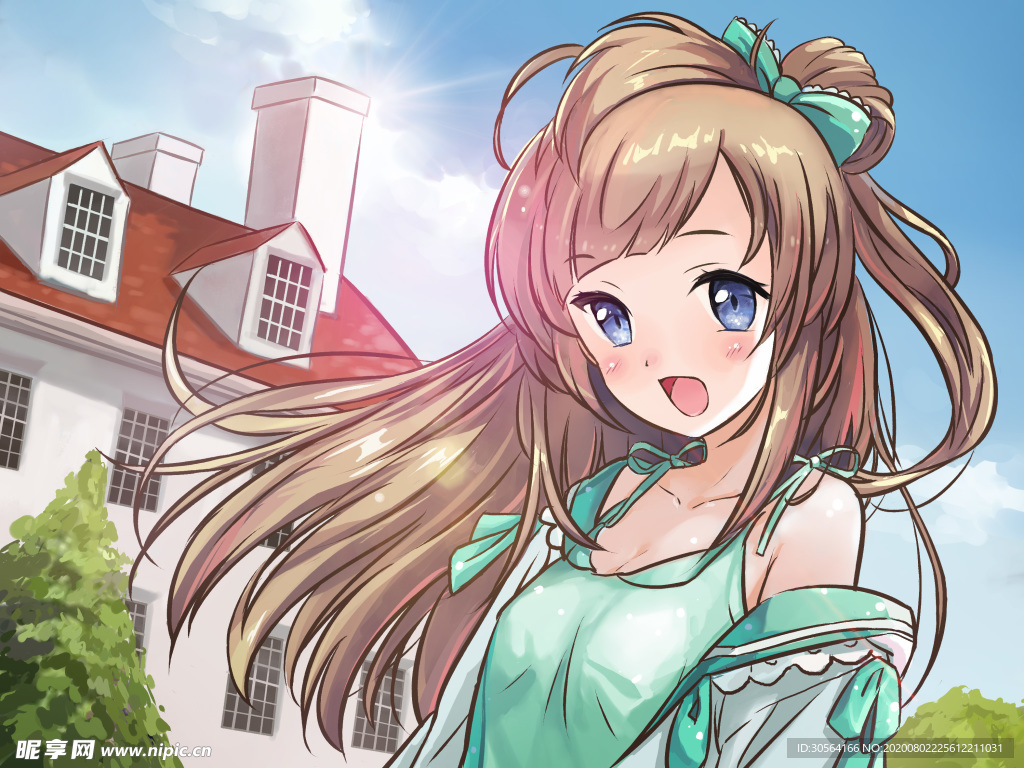 少女人物插画卡通海报素材