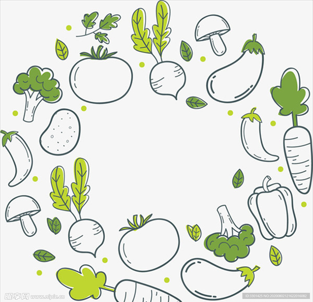 卡通手绘蔬菜