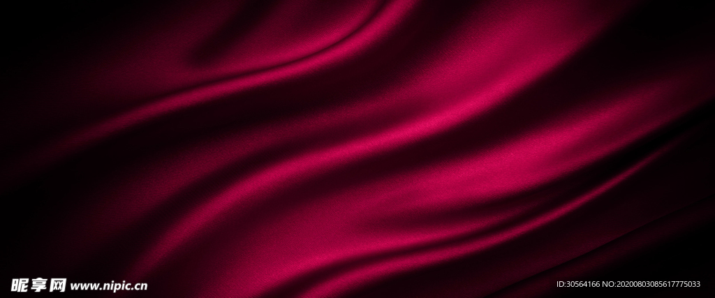 红色丝绸绸缎纹理背景素材