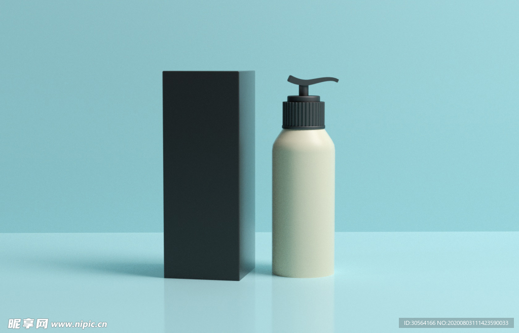 洗护用品包装立体样机背景素材