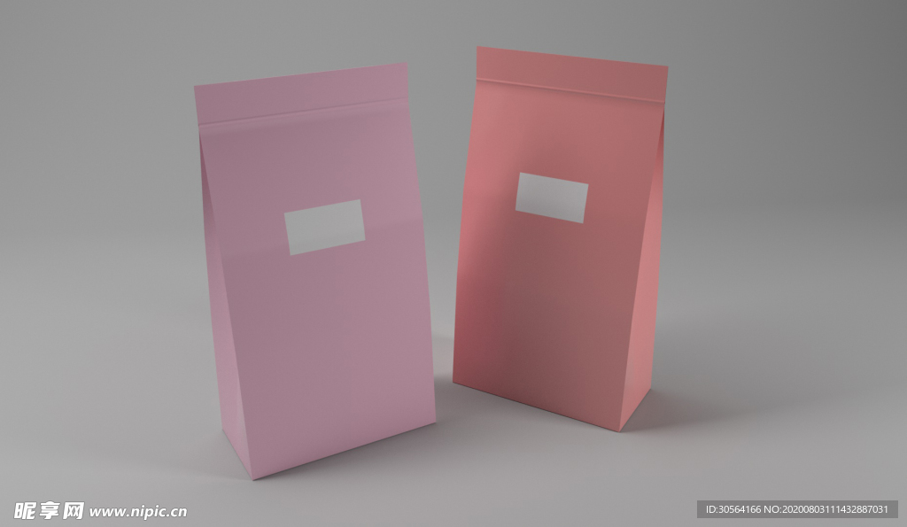 纸袋包装立体样机背景素材