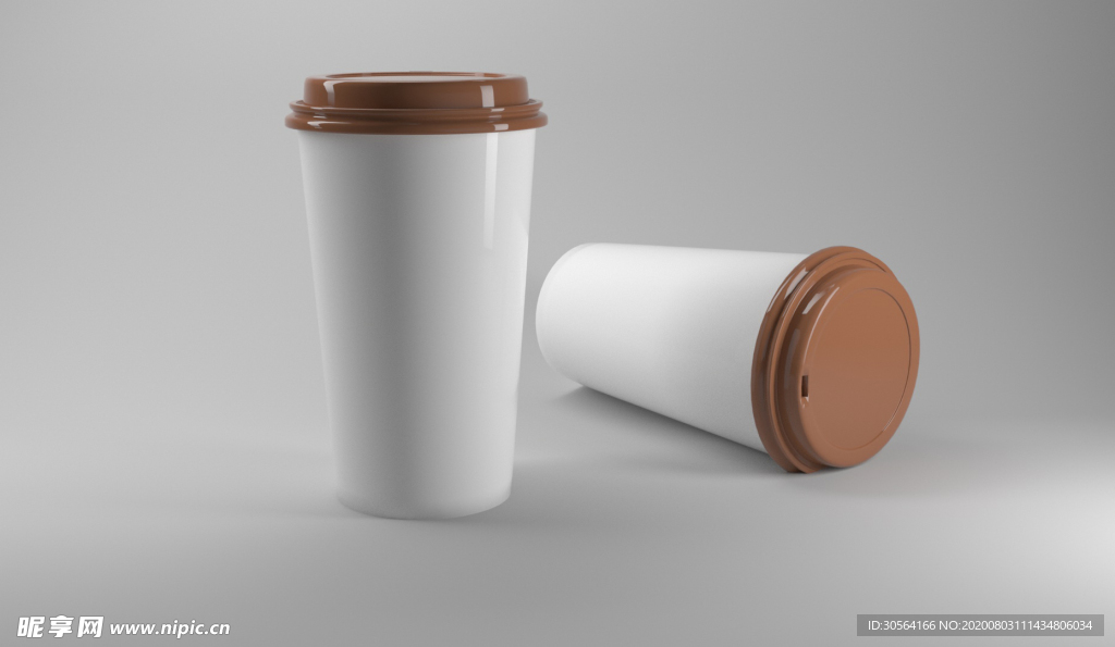 咖啡杯包装立体样机背景素材