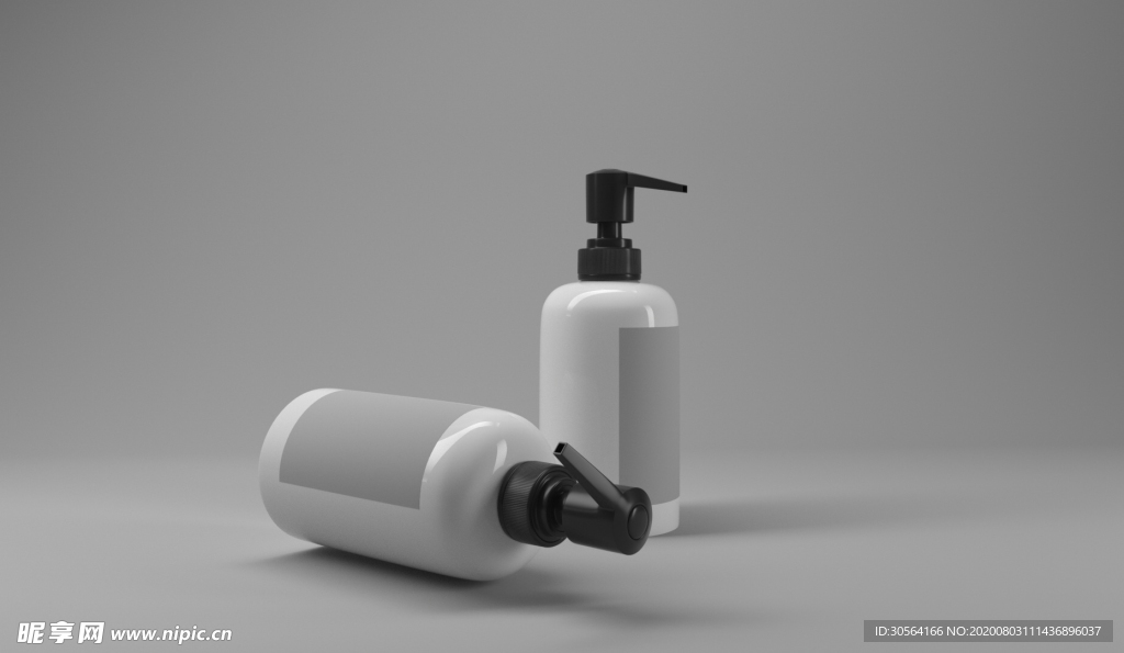 洗护用品包装立体样机背景素材