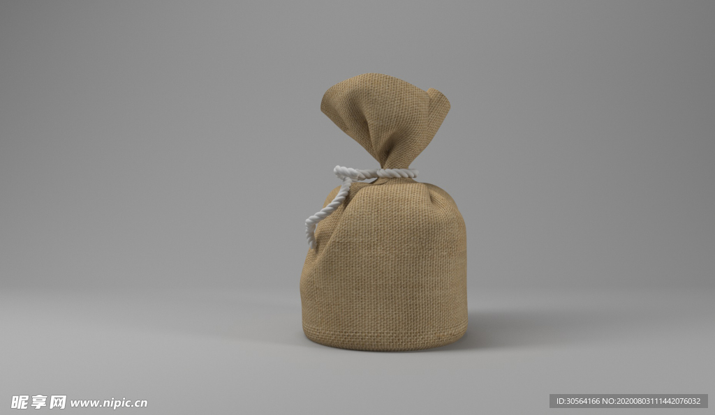 麻袋包装立体样机背景素材