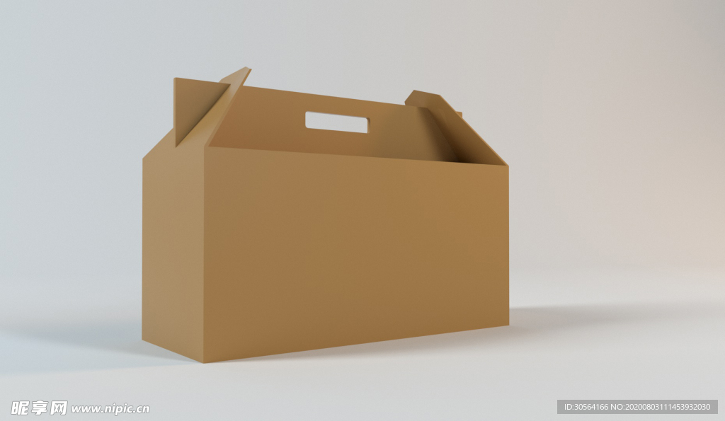 包装盒复古立体样机背景素材