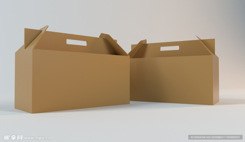 包装盒复古立体样机背景素材