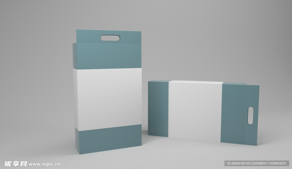 包装盒袋子立体样机背景素材