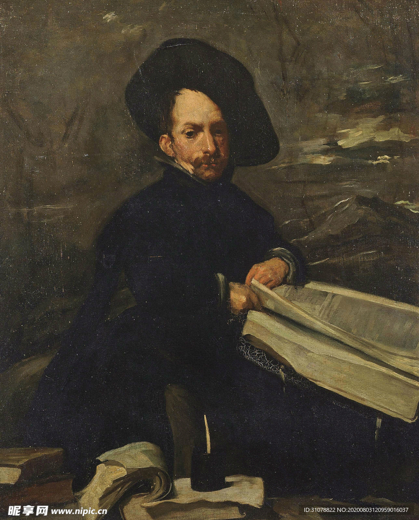 古典人物场景油画