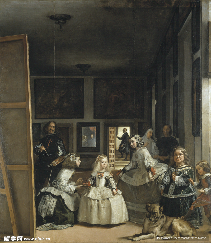 古典人物场景油画