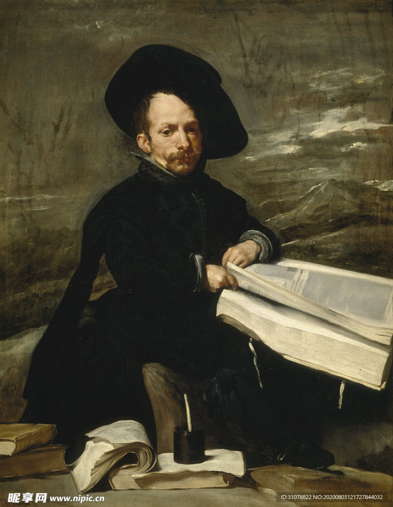 古典人物场景油画