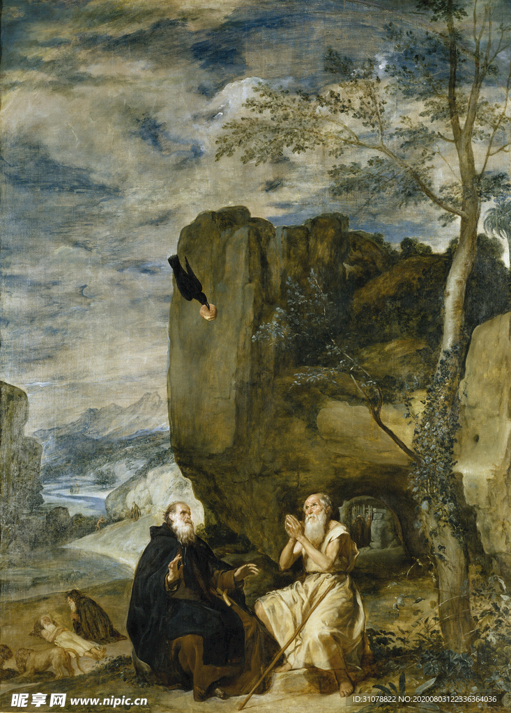 古典人物场景油画