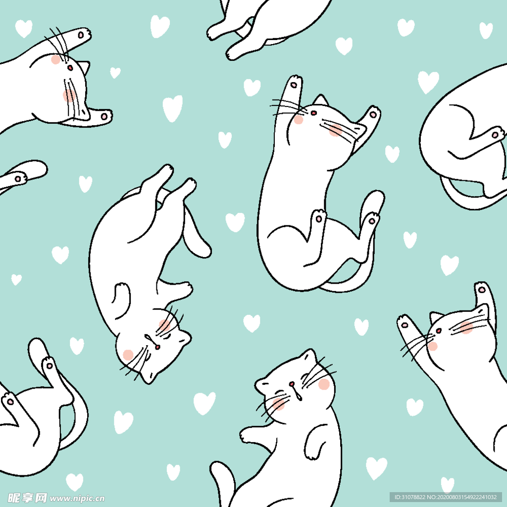 小清新卡通图案背景