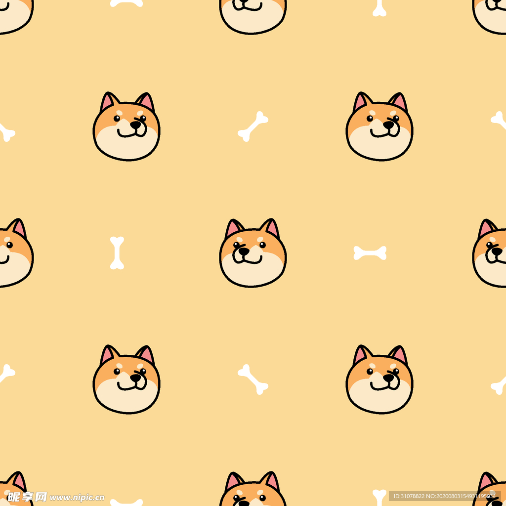 小清新卡通图案背景