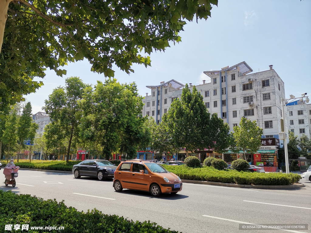 城市建筑道路公路路口背景素材