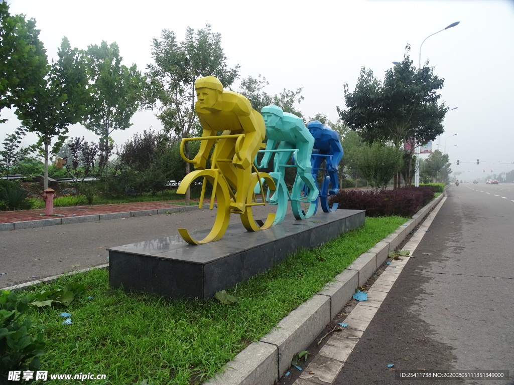 自行车比赛雕塑