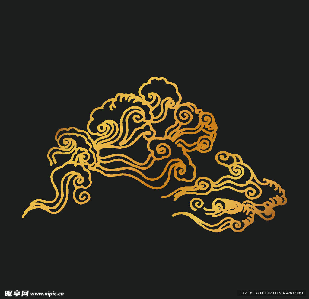 矢量云纹古典祥云