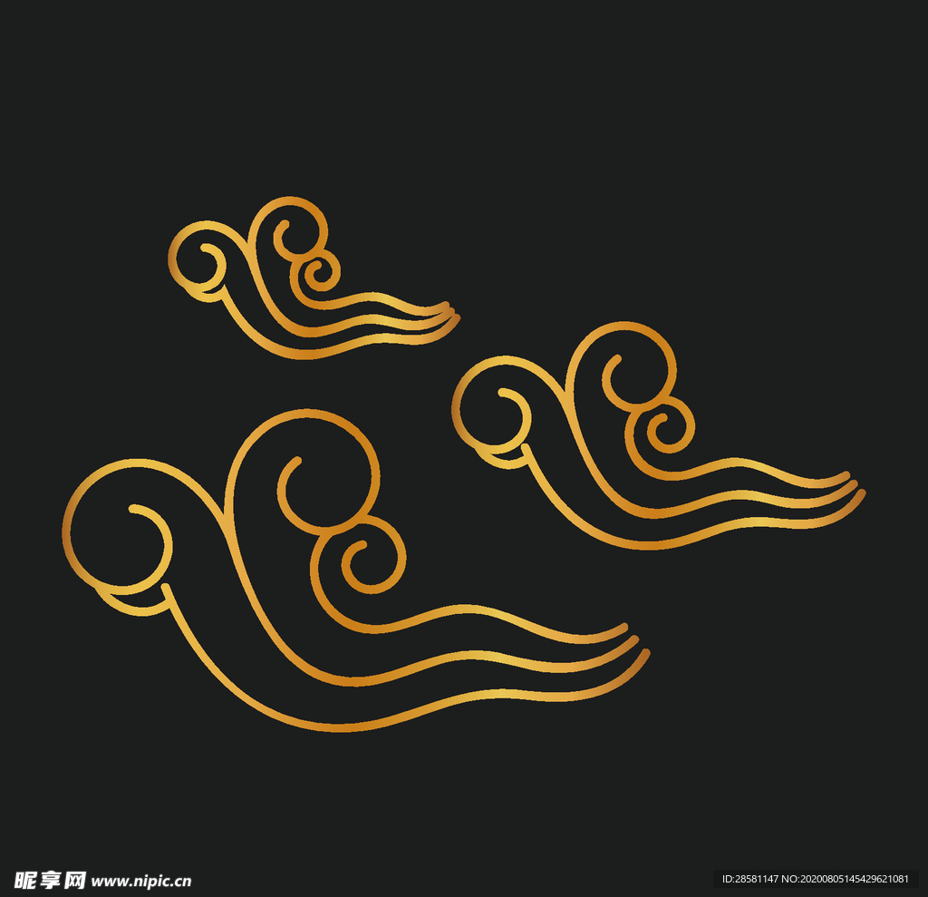 矢量云纹古典祥云