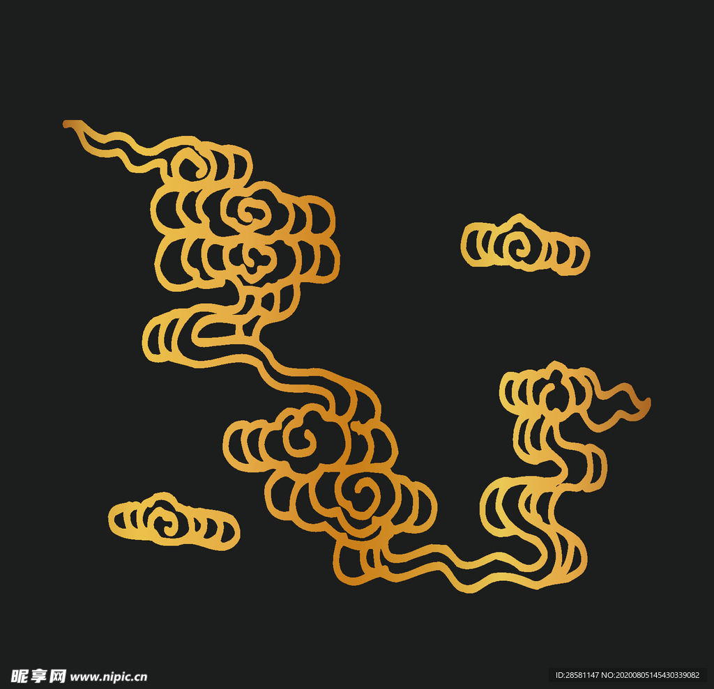 矢量云纹古典祥云