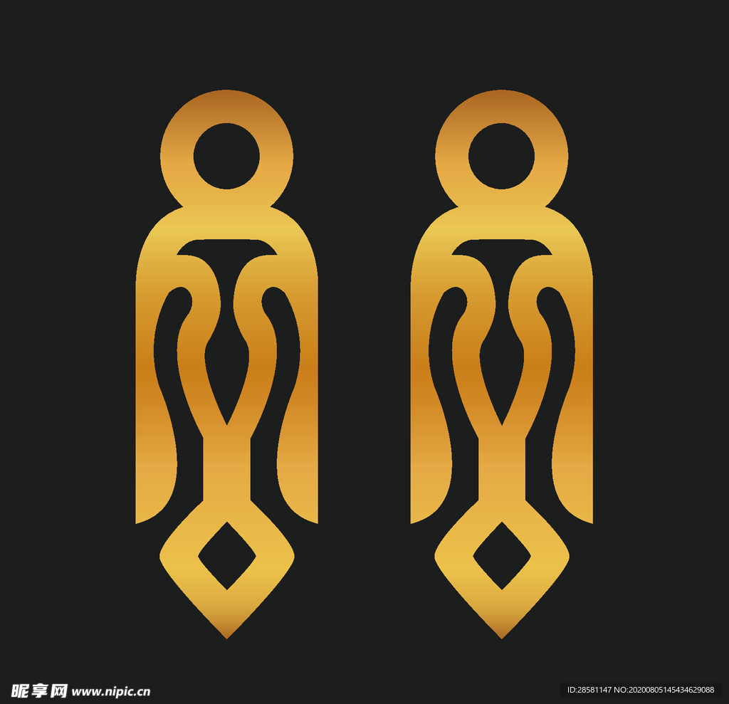 矢量中国风花纹