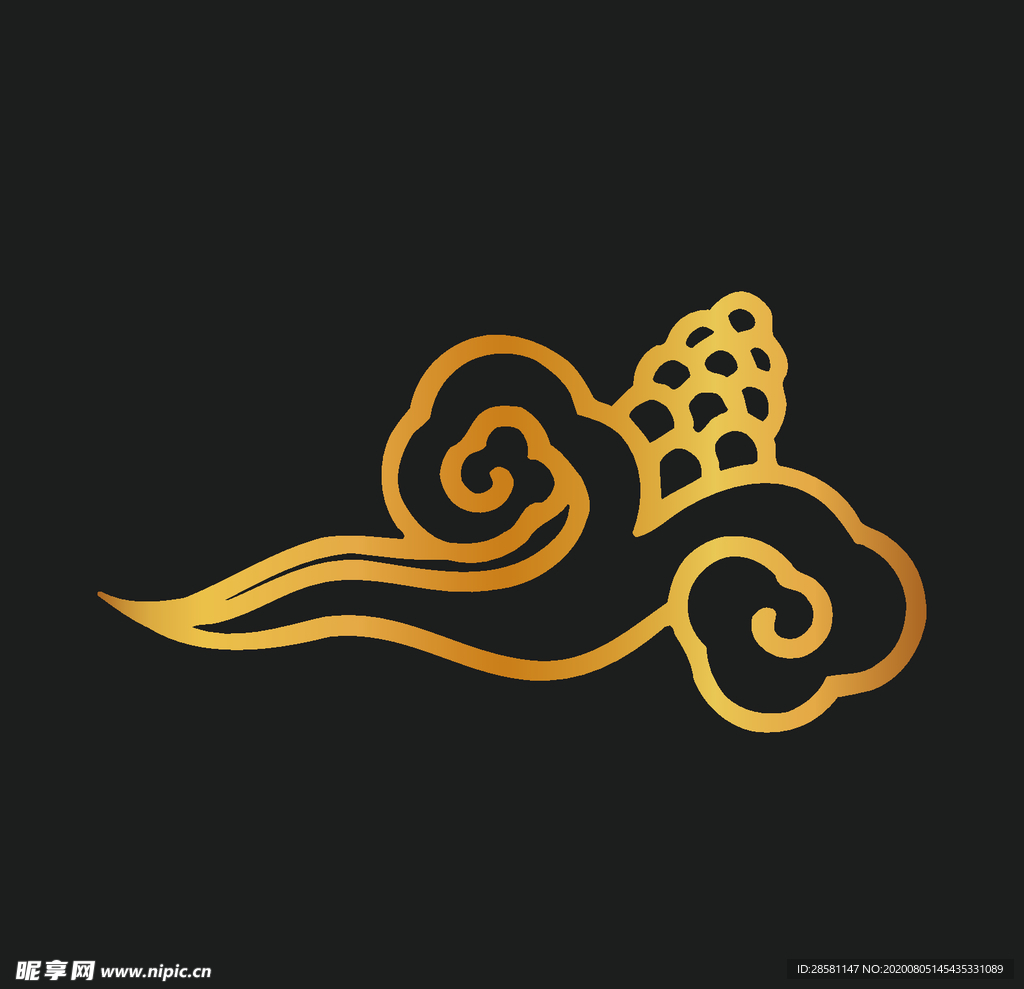 矢量云纹古典祥云