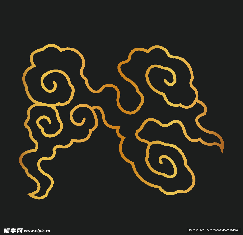 矢量云纹古典祥云