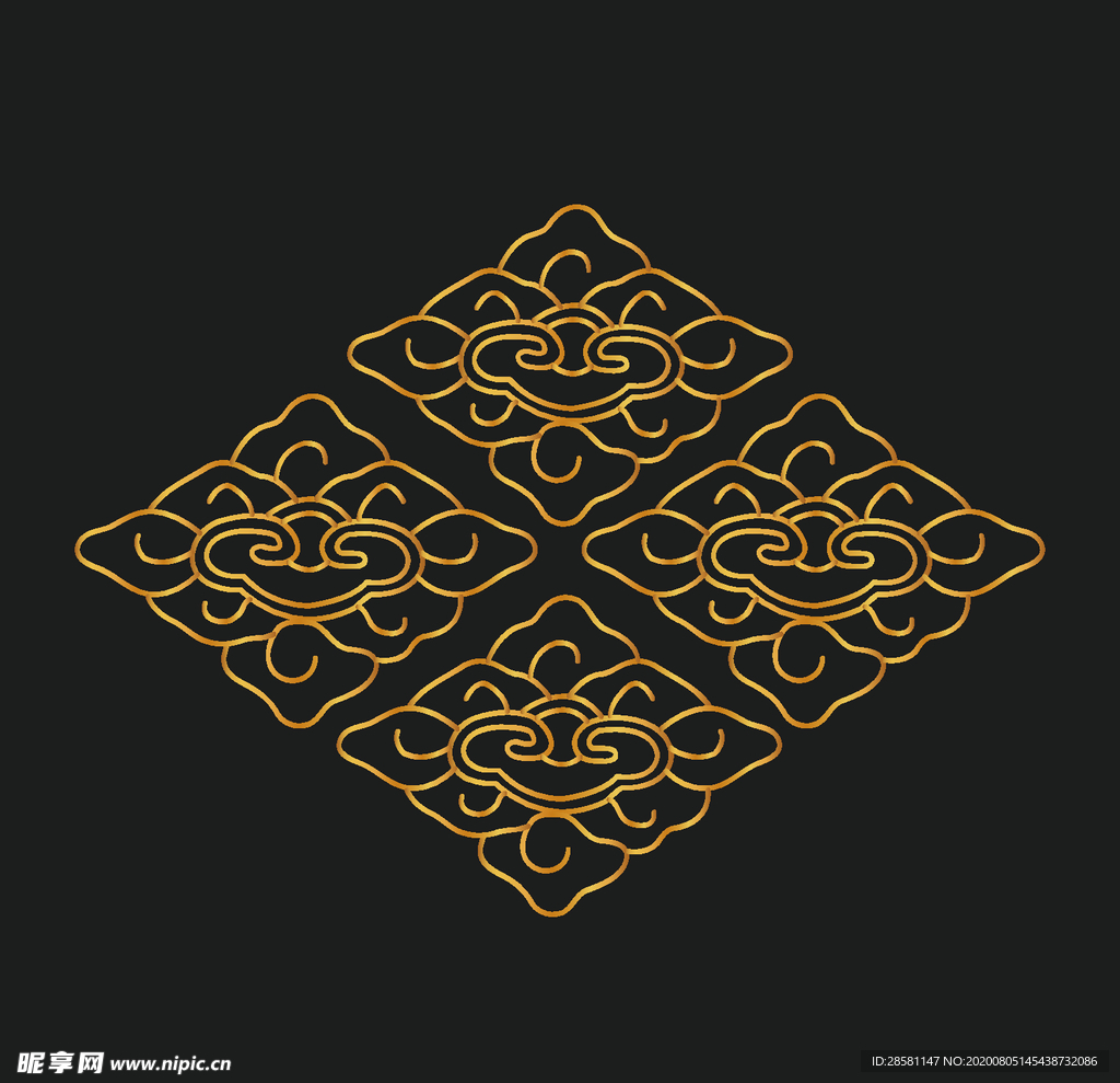 矢量云纹古典祥云