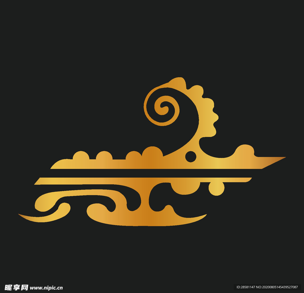 矢量中国风花纹