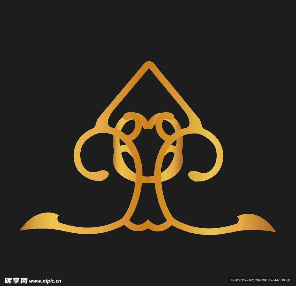 矢量中国风花纹