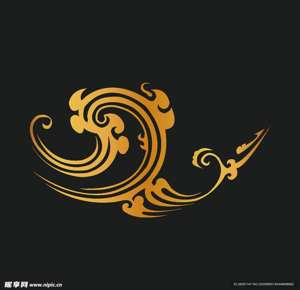 矢量中国风花纹