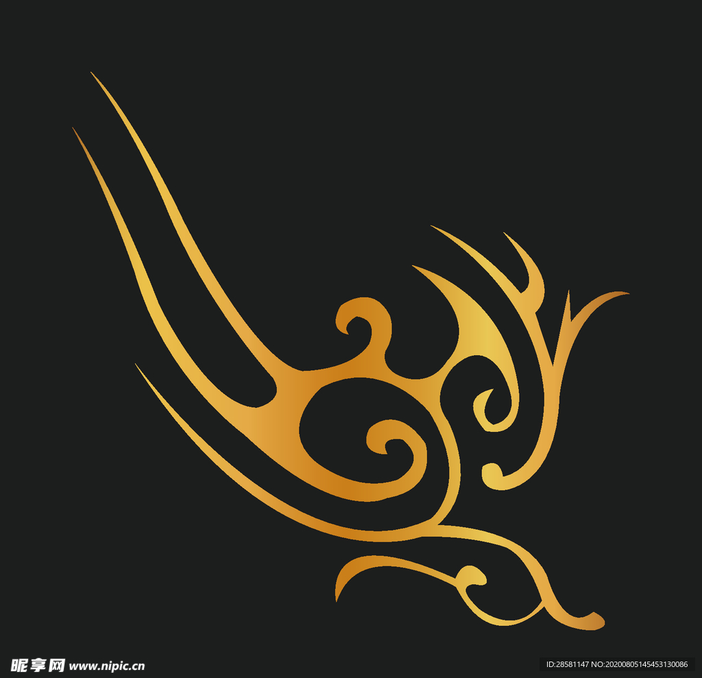 矢量中国风花纹