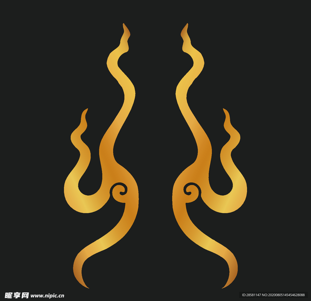 矢量中国风花纹