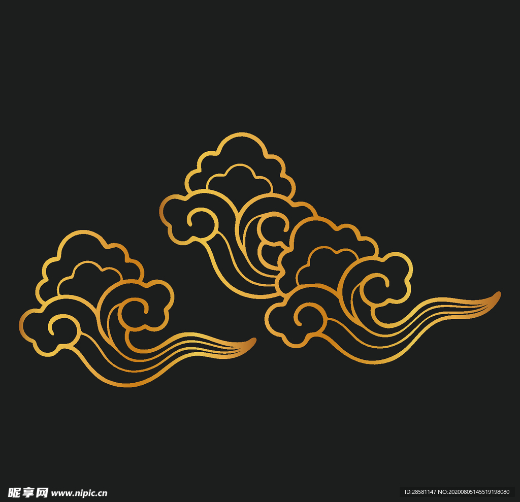 矢量云纹古典祥云