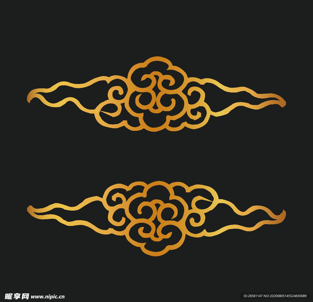 矢量云纹古典祥云