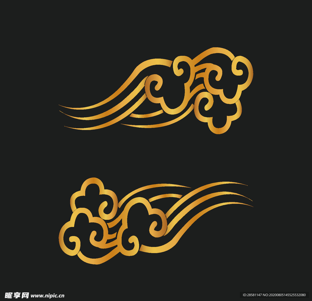 矢量云纹古典祥云