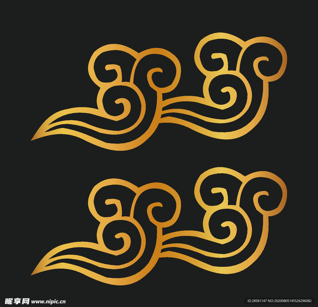 矢量云纹古典祥云