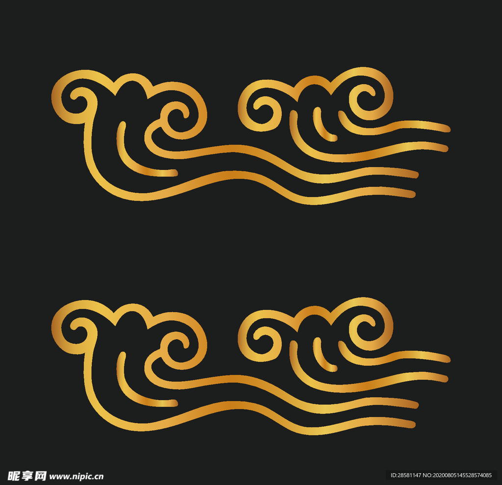 矢量云纹古典祥云