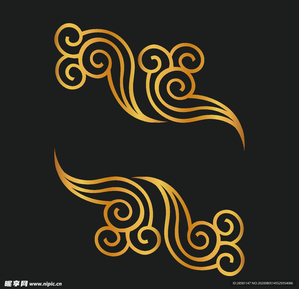 矢量云纹古典祥云